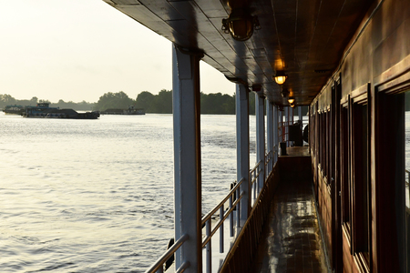 Socialist Republic of Vietnam - august 17 2018 : the picturesque Chao Gao Canal near Saigon dig by the Frenchのeditorial素材