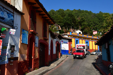 San Cristobal De Las Casas;  Chiapas, United Mexican States - may 16 2018 : the picturesque old cityのeditorial素材