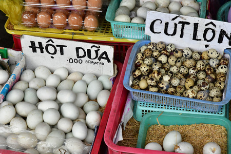 Sa Dec; Socialist Republic of Vietnam - august 18 2018 : the picturesque daily marketのeditorial素材