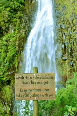 Risco; Madeira; Portugal - february 24 2018 : the 25 fountains levada walkのeditorial素材