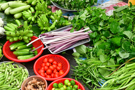 Sa Dec; Socialist Republic of Vietnam - august 18 2018 : the picturesque daily marketのeditorial素材