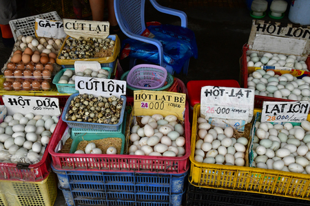 Sa Dec; Socialist Republic of Vietnam - august 18 2018 : the picturesque daily marketのeditorial素材