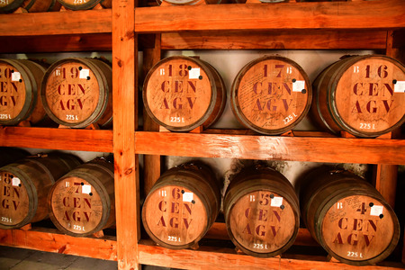 Porto da Cruz; Madeira; Portugal - february 23 2018 : an historical rum distilleryのeditorial素材