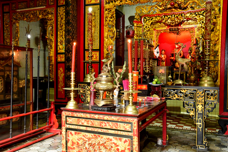 Sa Dec; Socialist Republic of Vietnam - august 18 2018 : the Kien An templeのeditorial素材