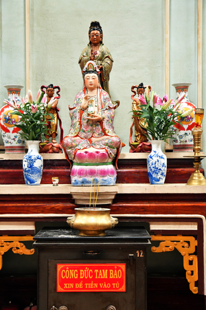 Chau Doc; Socialist Republic of Vietnam - august 19 2018 : the Tay An pagodaのeditorial素材