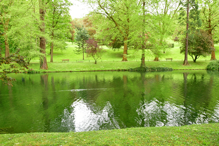 Poissy, France - may 1 2018 : the Meissonier park in springのeditorial素材