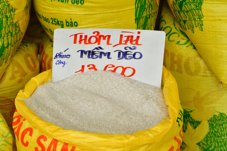 Sa Dec; Socialist Republic of Vietnam - august 18 2018 : rice shop in the city centreのeditorial素材