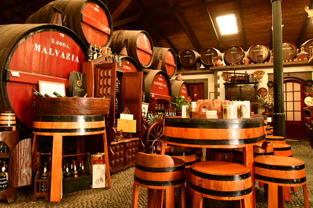 Funchal, Madeira, Portugal - february 22 2018 : d Oliveiras wine cellar