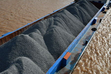 Socialist Republic of Vietnam - august 17 2018 : the picturesque Chao Gao Canal near Saigon dig by the Frenchのeditorial素材