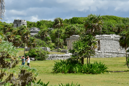 Tulum; United Mexican State - may 20 2018 : the pre Columbian siteのeditorial素材