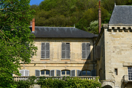 La Roche Guyon; France - april 17 2018 : the castleのeditorial素材