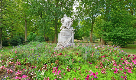 Poissy; France - september4 2017 : the picturesque Messonier public parkのeditorial素材
