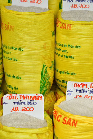 Sa Dec; Socialist Republic of Vietnam - august 18 2018 : rice shop in the city centreのeditorial素材