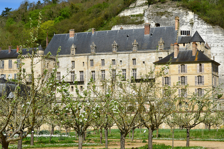 La Roche Guyon; France - april 17 2018 : the castleのeditorial素材