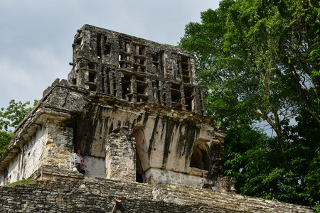 Palenque, Chiapas, United Mexican States - may 17 2018 : the pre Columbian Maya site Palenqueのeditorial素材