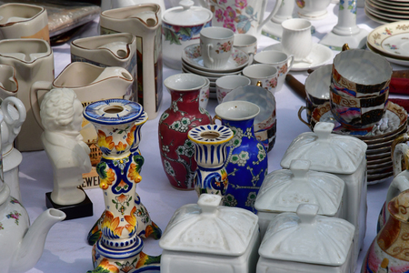 Versailles; France - june 10 2018 : the flea marketのeditorial素材