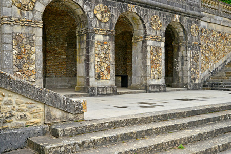Vaux le Vicomte, France - july 22 2017 : park of the historical castle built by Nicolas Fouquetのeditorial素材