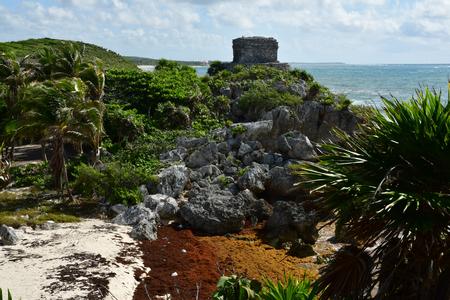 Tulum; United Mexican State - may 20 2018 : the pre Columbian siteのeditorial素材