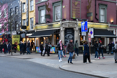 London, England - march 11 2018 : the picturesque Camden high streetのeditorial素材