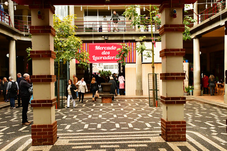 Funchal, Portugal - february 22 2018 : covered market in the city centreのeditorial素材