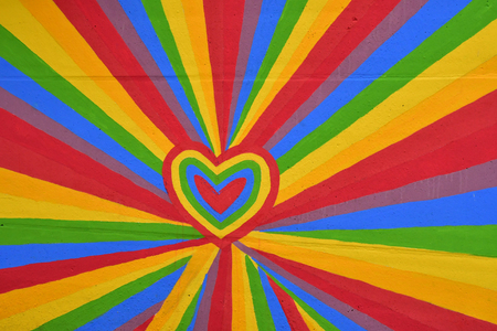 Les Mureaux; France - march 22 2018 : painted wall  by childen near Jules Ferry schoolのeditorial素材