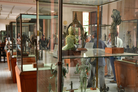 Phnom Penh; Kingdom of Cambodia - august 20 2018 : the National Museum of Cambodia, collection of Khmer artのeditorial素材