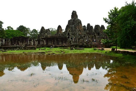 Siem Reap; Kingdom of Cambodia - august 24 2018 : the Angkor Bayon templeのeditorial素材