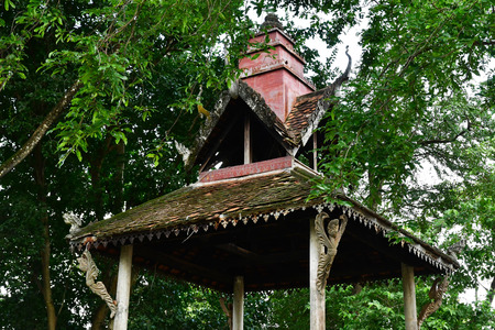 Kampong Tralach; Kingdom of Cambodia - august 21 2018 : crematorium in the Wat Kampong Tralach Leu pagoda siteのeditorial素材
