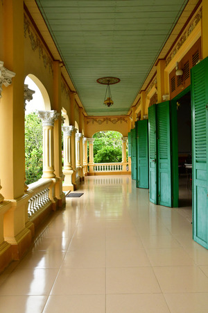 Cai Be, Socialist Republic of Vietnam - august 17 2018 : the picturesque colonial house of mister Ba Duc built in 1938のeditorial素材
