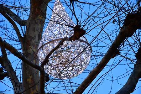 Les Mureaux; France - december 21 2018 : the city centre in the nightの写真素材