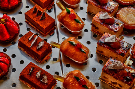 Paris; France - april 2 2017 : cake in a pastry in the Notre Dame districtの写真素材