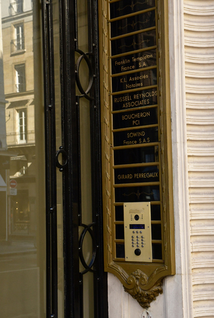 Paris; France - april 2 2017 : electronic lock in the rue de la Paix