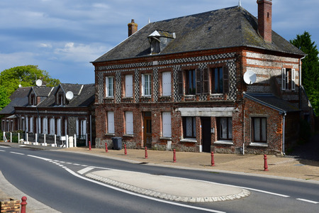 Ecrainville; France - may 5 2017 : the picturesque village in springの写真素材