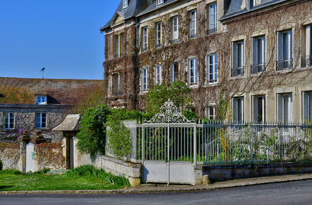 Montjavoult, France - april 3 2017 : the picturesque village in springのeditorial素材