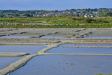 Guerande, France - april 14 2017 : landscape of the salt marshesの写真素材
