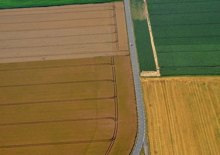 Ecouis, France - july 7 2017 : aerial picture of the countrysideのeditorial素材