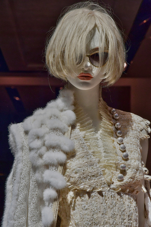 Paris; France - april 2 2017 : cloth shop in rue du Faubourg Saint Honore in the 8th arrondissementのeditorial素材