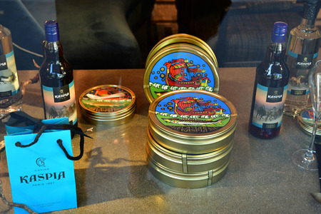 Paris; France - april 2 2018 : caviar shop in the Place de la Madeleineのeditorial素材