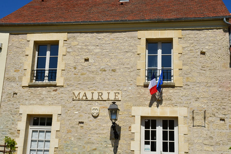 Guiry en Vexin, France - may 4 2018 : the city hallのeditorial素材