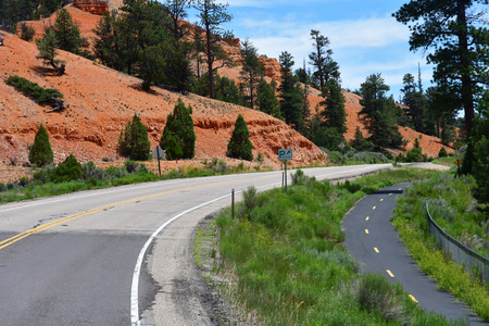 Kanab, Utah, USA - july 9  2016 : the road between Kanab and Bryce Canyon parkのeditorial素材