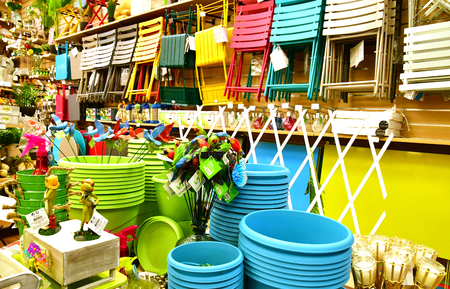 Poissy; France - april 7 2019 : goods in a supermarketのeditorial素材