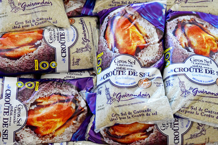 Guerande, France - april 14 2017 : Terre de Sel, a salt cooperativeのeditorial素材