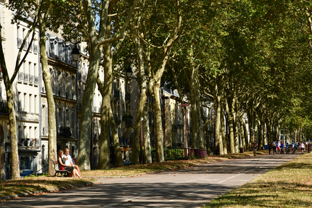 Versailles, France - september 2 2018 : the Notre Dame district near the castleのeditorial素材
