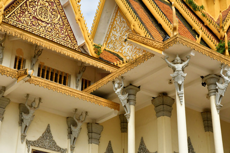 Phnom Penh; Kingdom of Cambodia - august 20 2018 : the throne hall of the Royal Palaceのeditorial素材