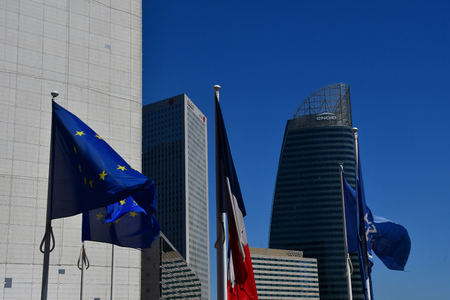 Paris La Defense; France - may 25 2017 : La Defense district, the biggest business distric in Europeのeditorial素材