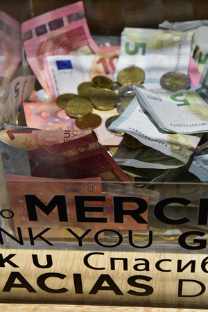 Paris; France - december 22 2017 : gift box in the Cognacq Jay museum in hotel Dononのeditorial素材