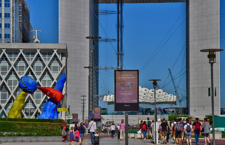 Paris La Defense; France - may 25 2017 : La Grande Arche in La Defense district, the biggest business distric in Europeのeditorial素材