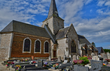 Ecrainville; France - may 5 2017 : the Saint Denis churchのeditorial素材