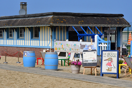 Trouville, France - august 18 2016 : the picturesque seaside in summerのeditorial素材