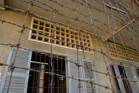 Phnom Penh; Kingdom of Cambodia - august 20 2018 : Security prison 21, Tuol Sleng genocide museumのeditorial素材